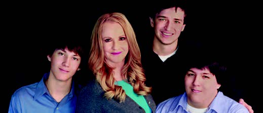 DIANA THOMAS, PRESIDENT AND CEO OF THE WORLD EGG BANK, AND HER THREE SONS